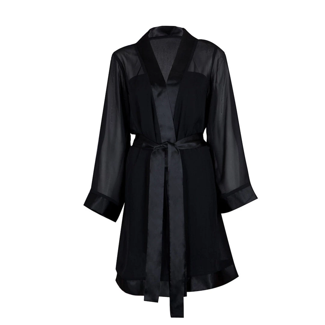 Bluebella-us Nightwear Chiffon Kimono Black 3 Bluebella-us Nightwear Chiffon Kimono Black
