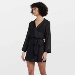 Bluebella-us Nightwear Chiffon Kimono Black 15 Bluebella-us Nightwear Chiffon Kimono Black