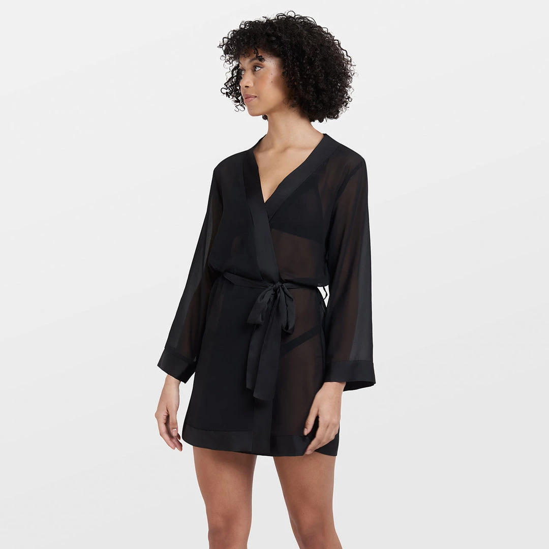 Bluebella-us Nightwear Chiffon Kimono Black 5 Bluebella-us Nightwear Chiffon Kimono Black