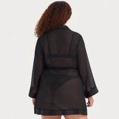 Bluebella-us Nightwear Chiffon Kimono Black 19 Bluebella-us Nightwear Chiffon Kimono Black