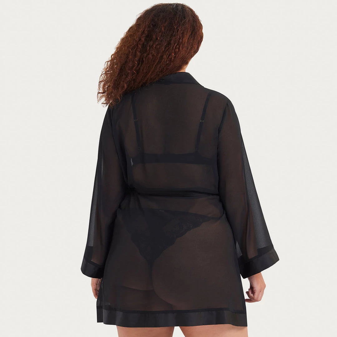 Bluebella-us Nightwear Chiffon Kimono Black 9 Bluebella-us Nightwear Chiffon Kimono Black