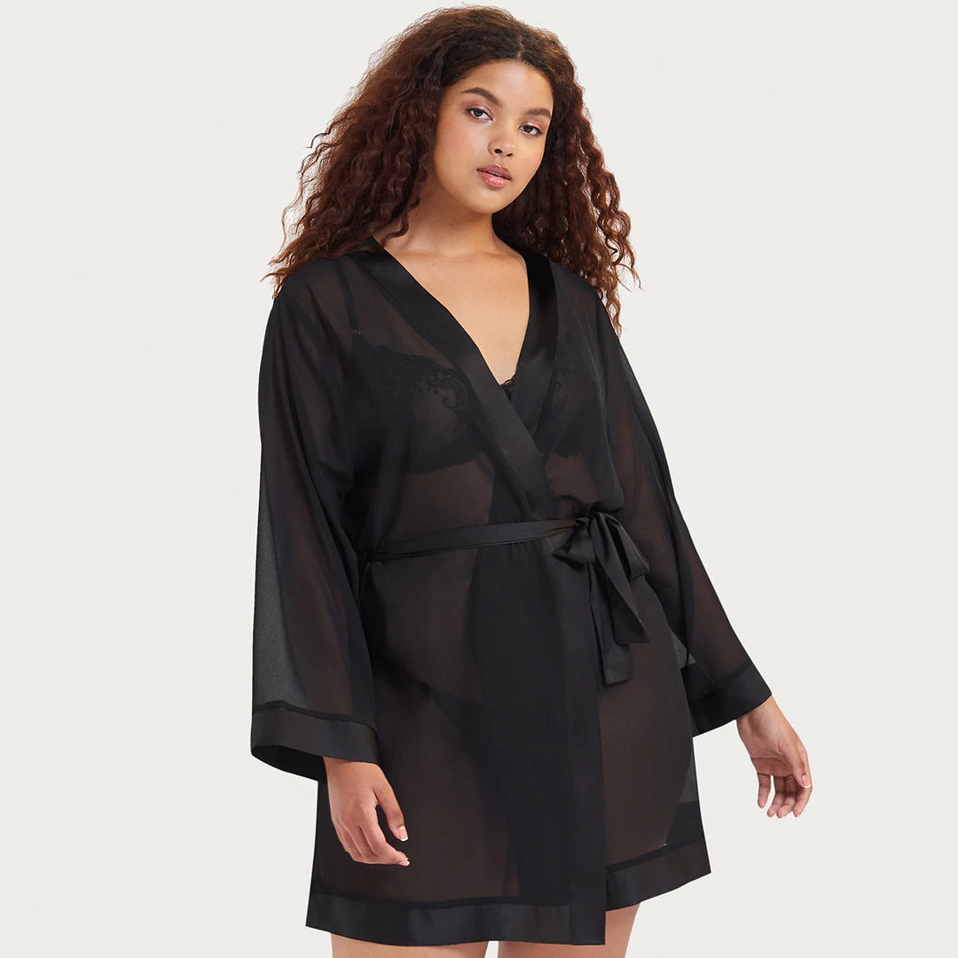 Bluebella-us Nightwear Chiffon Kimono Black 11 Bluebella-us Nightwear Chiffon Kimono Black