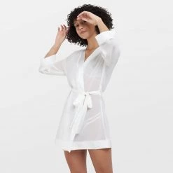 Bluebella-us Nightwear Chiffon Kimono Ivory