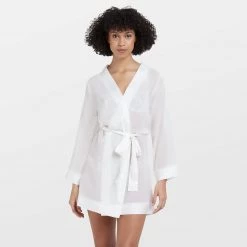 Bluebella-us Nightwear Chiffon Kimono Ivory
