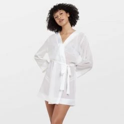 Bluebella-us Nightwear Chiffon Kimono Ivory