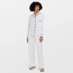 Bluebella-us Claudia Shirt And Trouser Cream Nightwear