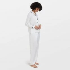 Bluebella-us Claudia Shirt And Trouser Cream Nightwear