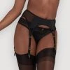 Bluebella Laura Black Garter Belt With Mesh