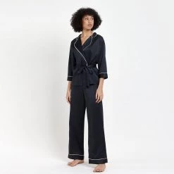 Bluebella Wren Kimono And Trouser Set Black 16 Bluebella Wren Kimono And Trouser Set Black