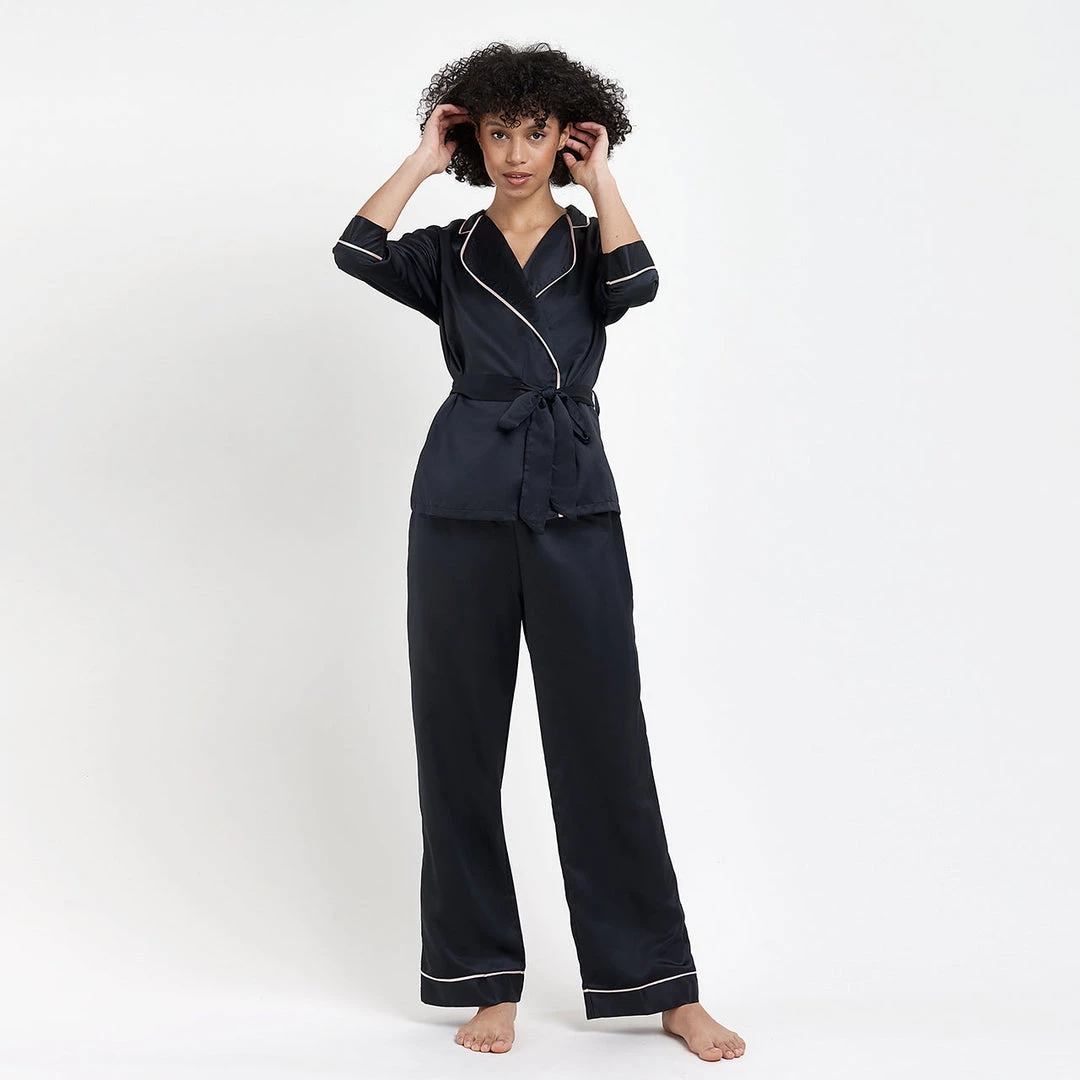 Bluebella Wren Kimono And Trouser Set Black 8 Bluebella Wren Kimono And Trouser Set Black