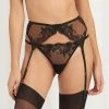 Bluebella - US Marseille Black Lace Garter Belt