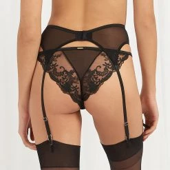 Bluebella - US Marseille Black Lace Garter Belt