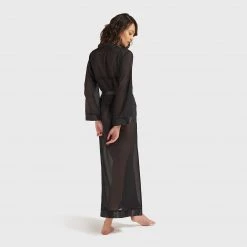 Bluebella - US Marcella Long Kimono Black Nightwear