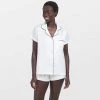 Bluebella - US Abigail Shirt And Short Set Ivory/Black