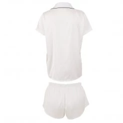 Bluebella - US Abigail Shirt And Short Set Ivory/Black