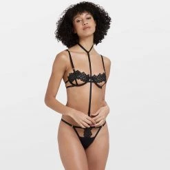 Bluebella - US Everly Harness Thong With Detachable Harness Black SALE