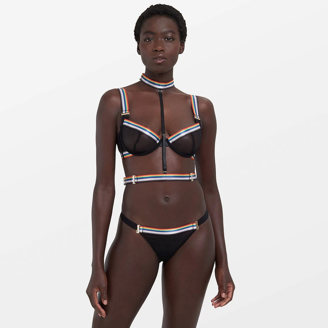 Bluebella - US Marlowe Harness Black/Rainbow SALE 8 Bluebella - US Marlowe Harness Black/Rainbow SALE