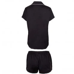 Bluebella - US Abigail Shirt And Short Set Black/Pale Pink Nightwear