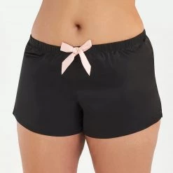 Bluebella - US Abigail Shirt And Short Set Black/Pale Pink Nightwear