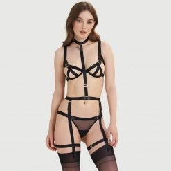 Bluebella - US Slade Suspender Harness With Detachable Harness Black
