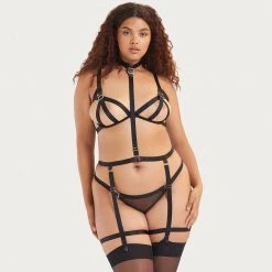 Bluebella - US Slade Suspender Harness With Detachable Harness Black