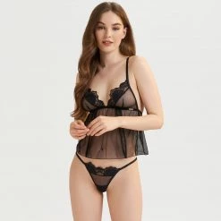 Bluebella - US SALE Ina Cami And Thong Set Black 14 Bluebella - US SALE Ina Cami And Thong Set Black