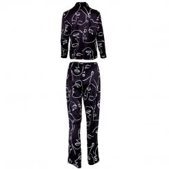 Bluebella - US SALE Leon Shirt And Trouser Set Black/White
