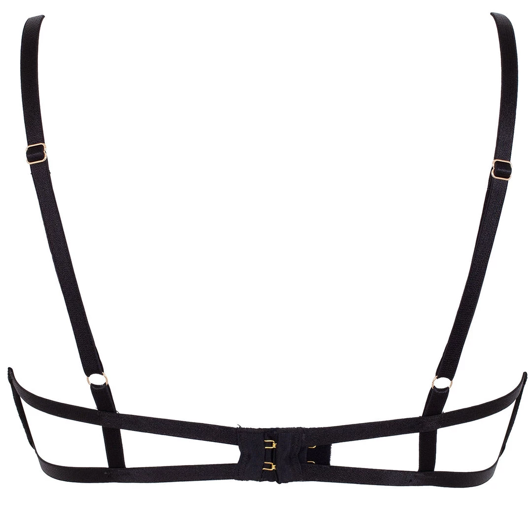 Bluebella - US Oriana Open Bra Black/Gold Bras 4 Bluebella - US Oriana Open Bra Black/Gold Bras