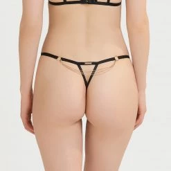 Bluebella - US Oriana Thong Black/Gold Panties 27 Bluebella - US Oriana Thong Black/Gold Panties