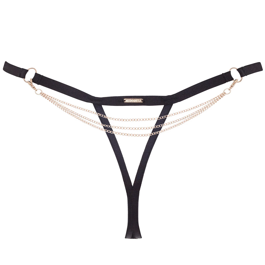 Bluebella - US Oriana Thong Black/Gold Panties 4 Bluebella - US Oriana Thong Black/Gold Panties