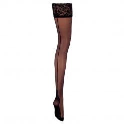 Bluebella - US Stockings Back Seam Leg/Lace Top Thigh Highs Black