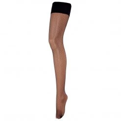 Bluebella - US Fishnet Leg/Plain Top Stockings Black