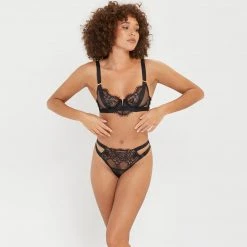 Bluebella - US SALE Arabella High-Waist Thong Black