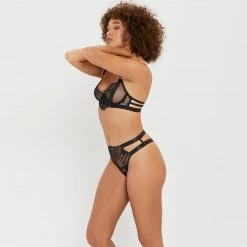 Bluebella - US SALE Arabella High-Waist Thong Black