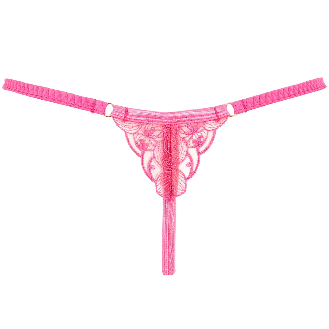 Bluebella - US Celeste Thong Fandango Pink/Sheer 4 Bluebella - US Celeste Thong Fandango Pink/Sheer