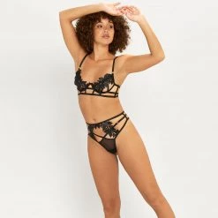 Bluebella - US SALE Cromer High-Waist Thong Black