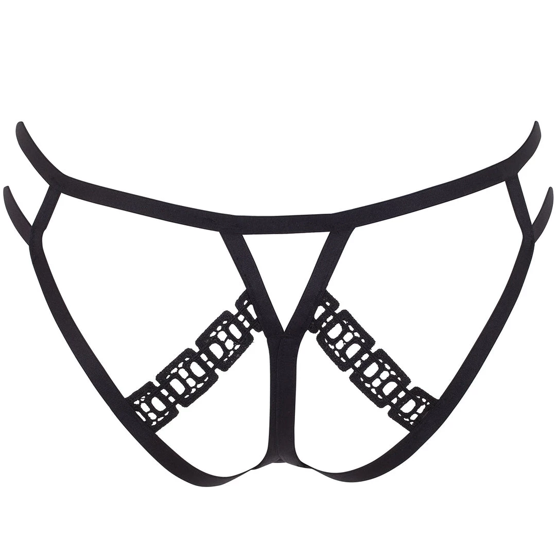 Bluebella - US SALE Sylvie Open-Back Panty Black 4 Bluebella - US SALE Sylvie Open-Back Panty Black