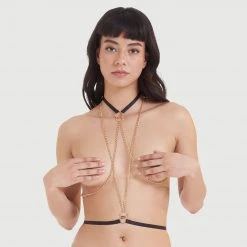 Bluebella - US Theodora Chain Harness Black/ Gold 23 Bluebella - US Theodora Chain Harness Black/ Gold