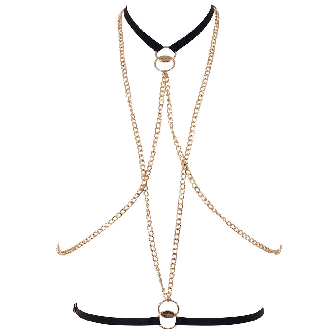 Bluebella - US Theodora Chain Harness Black/ Gold 3 Bluebella - US Theodora Chain Harness Black/ Gold
