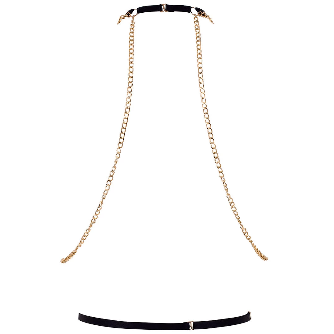 Bluebella - US Theodora Chain Harness Black/ Gold 4 Bluebella - US Theodora Chain Harness Black/ Gold