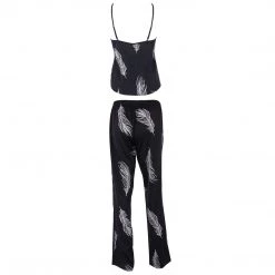 Bluebella - US Laurel Cami And Trouser Set Black/White Nightwear