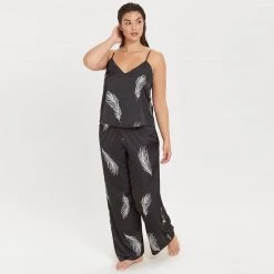Bluebella - US Laurel Cami And Trouser Set Black/White Nightwear