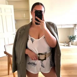 Bluebella - US Nightwear Laurel Cami And Short Set White/Black