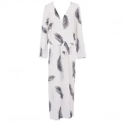 Bluebella - US Laurel Long Kimono White/Black Nightwear 18 Bluebella - US Laurel Long Kimono White/Black Nightwear