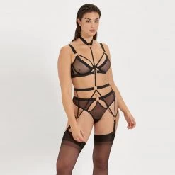 Bluebella - US Nola Suspender Harness Black Lingerie