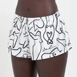 Bluebella - US Emcee Shirt And Short Set White/Black Nightwear