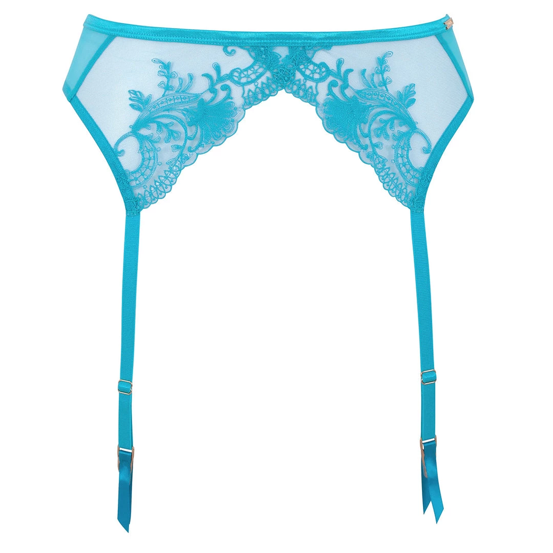 Bluebella - US Lingerie Marseille Suspender Peacock Blue 3 Bluebella - US Lingerie Marseille Suspender Peacock Blue