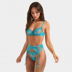 Bluebella - US Lingerie Marseille Suspender Peacock Blue 12 Bluebella - US Lingerie Marseille Suspender Peacock Blue