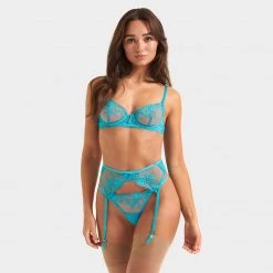 Bluebella - US Lingerie Marseille Suspender Peacock Blue 14 Bluebella - US Lingerie Marseille Suspender Peacock Blue