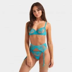 Bluebella - US Lingerie Marseille Suspender Peacock Blue 15 Bluebella - US Lingerie Marseille Suspender Peacock Blue